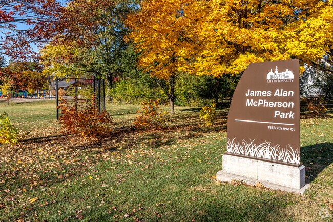James Alan McPherson Park is named after the late Pulitzer Prize winner who lived in Iowa City.