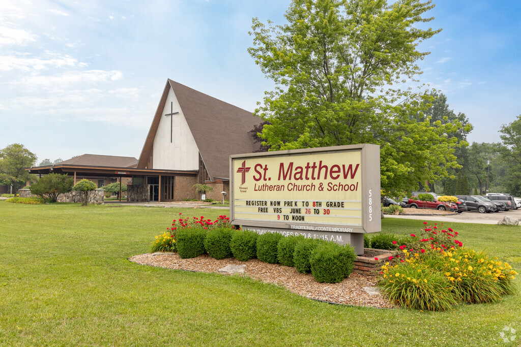 St Matthew Lutheran School signage in the city of Westland.