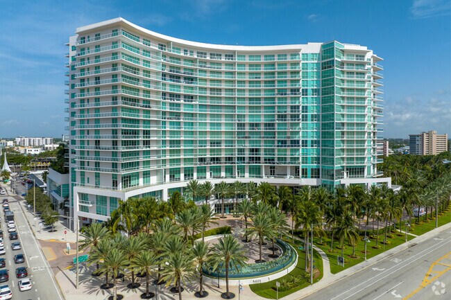 Upscale high rise condominium in Pompano Beach.