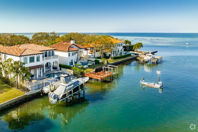 Private ports to dock your boats along the water in Sunset Park.