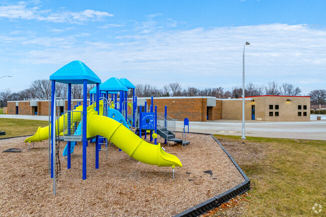 The playground at Niji-Iro Japanese Immersion Elementary School is very popular with the kids.