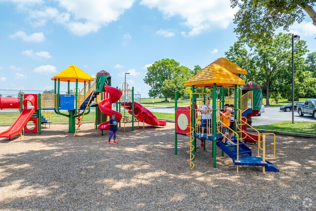 Children in Avon can tire out on the jungle gym at Ironwood Community Park.