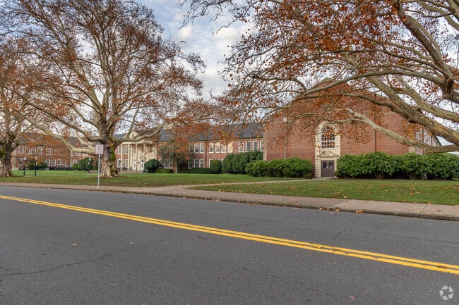 Surrounded by tall mature trees and a lovely neighborhood, you'll find North Salem High School.