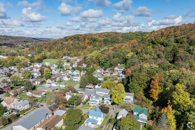Residential areas in Forward Township sit in small clusters throughout the hills.