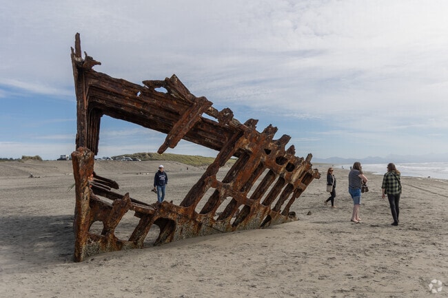 Nearby Fort Steven State Park features shipwreck of the Peter Iredale.