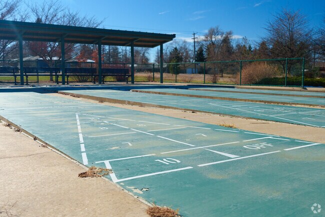 You can even play shuffleboard at Cornerstone Park.