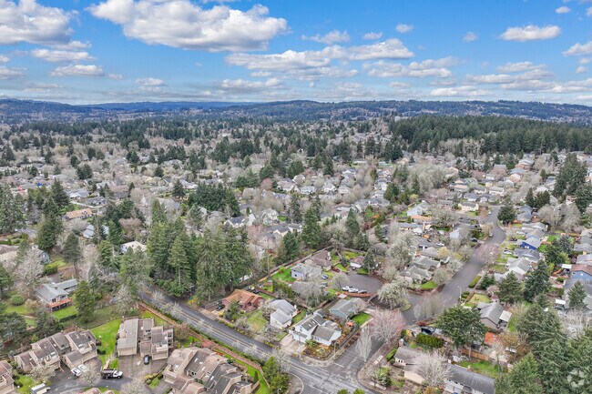 South Beaverton streets are lined with residential homes.