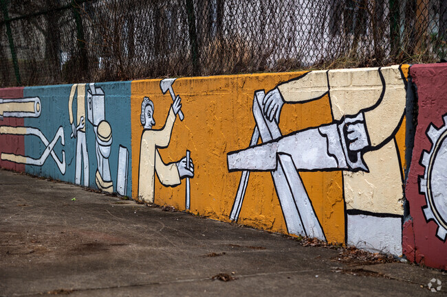Prospect Hill is offers local murals and paintings.