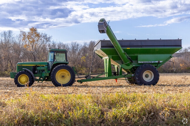 Rural Winnebago showcases many fields of grain.