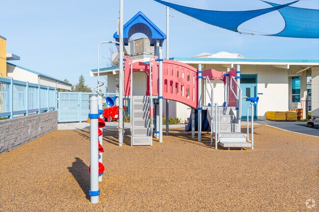 The playground at Barry School is a lot of fun for students.