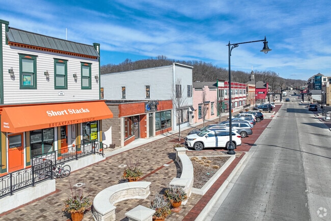 Algonquin locals enjoy a hearty breakfast at Short Stacks in the heart of the downtown area.