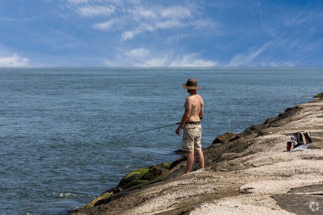 Fishing is a popular activity on Avalon's waterfront.