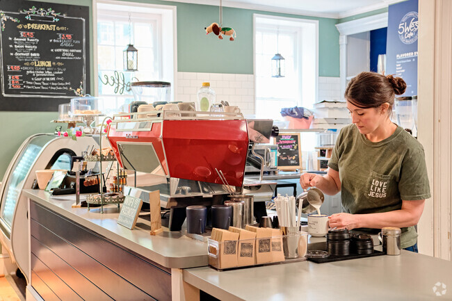 5 West Cafe is a local favorite for in-house, fresh roasted coffee.