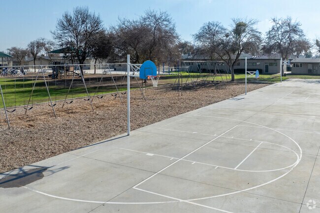 The basketball courts at Roosevelt Elementary School in Selma.