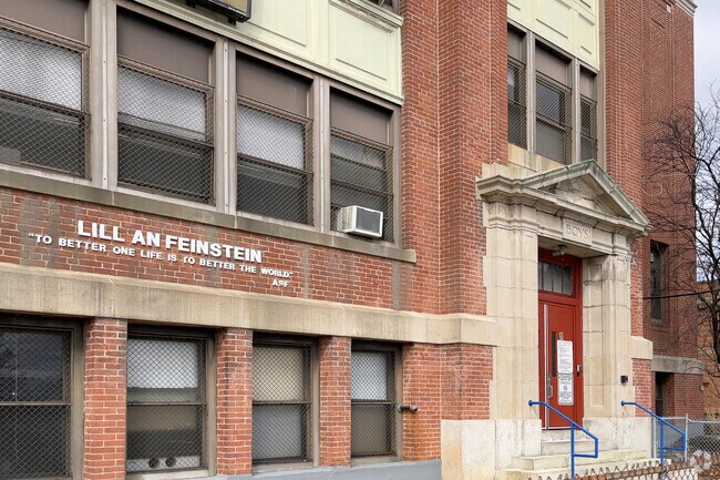 Entrance of Lillian Feinstein Elementary School