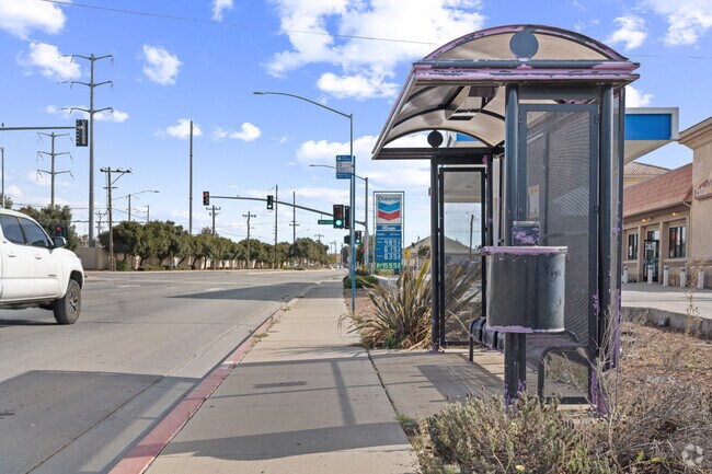 Accessible bus stops around the city of Soledad, California.