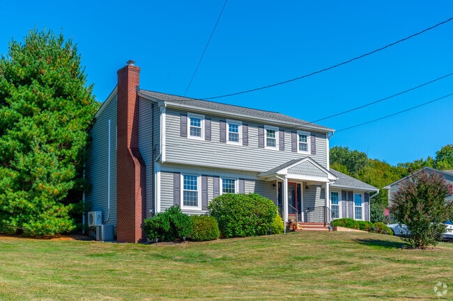 Colonial Revival homes are common throughout Martinsville neighborhoods.
