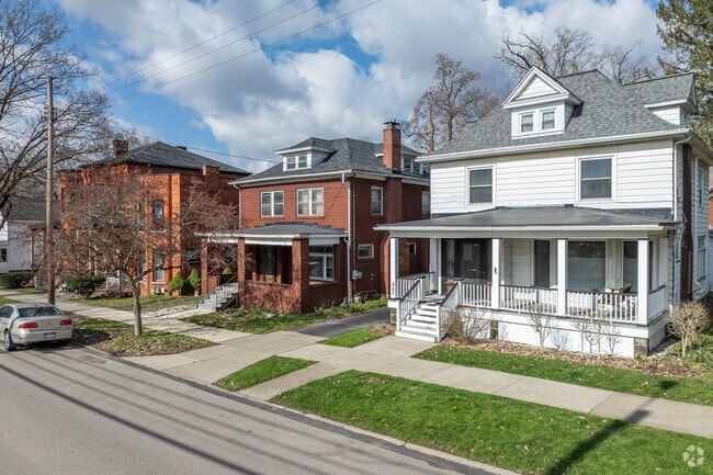 Meadville’s two-story homes often feature large porches and original wood trim.