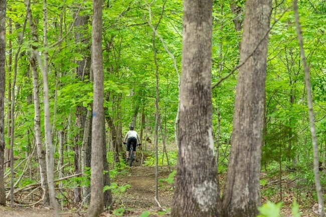 Mountain bikers love to trek the trails at Rotary Park in Clarksville.