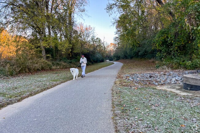 Even Archer Lodge furry family members can enjoy the Clayton River Greenway.