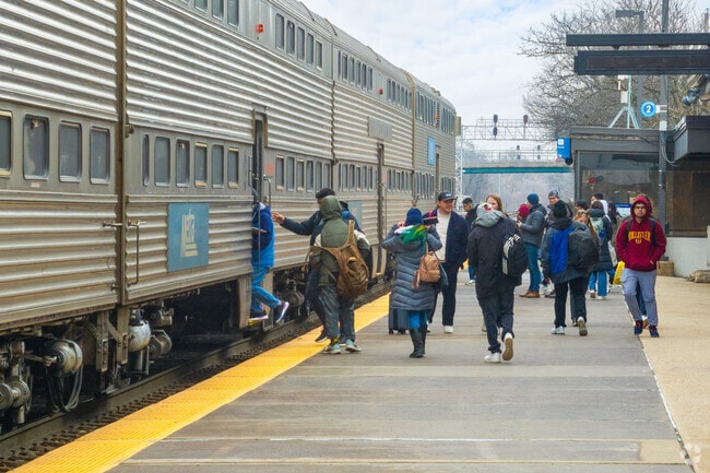East Highland residents commute to Chicago from the Naperville Metra Train Station.
