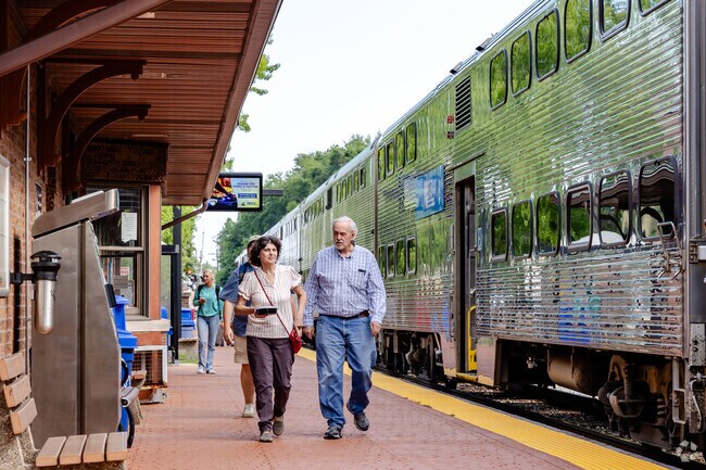 Fox Lake Metra station connects West Palm Beach commuters to wider Chicago area.