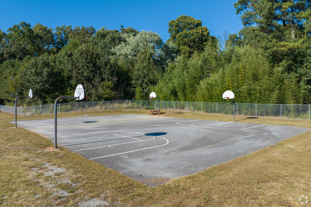 Play a game of horse on the basketball court at the Beaver Ridge Elementary School.