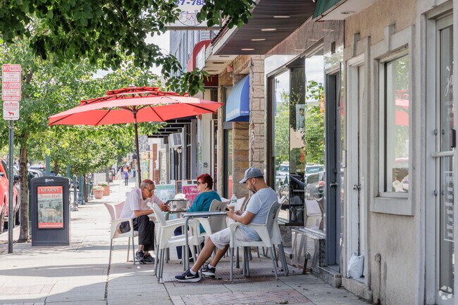 Manor Section's Kearny Avenue can have an almost European feel to it.
