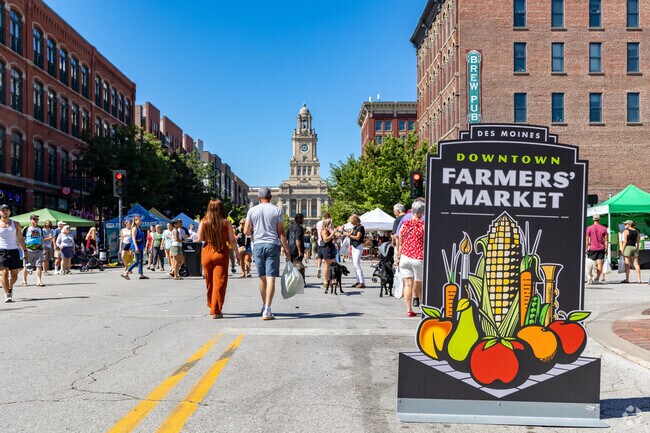 The Downtown Farmers Market is a short hop from Watrous Heights for fresh finds.