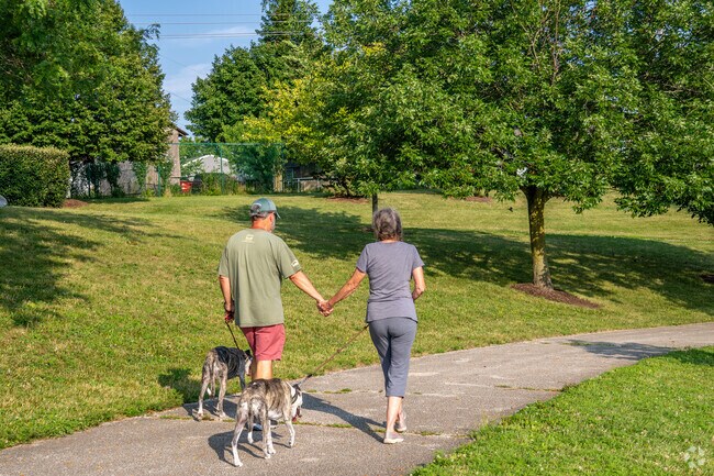 The paths around Munger Park are perfect for walking your pets with friends and family.