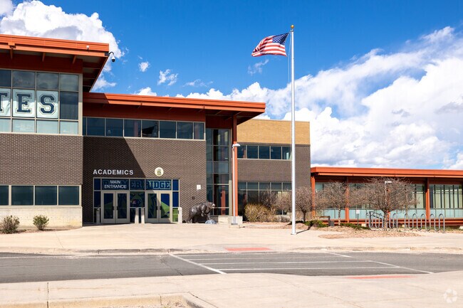 Palmer Ridge High School is known for their athletics department and is next to Monument.