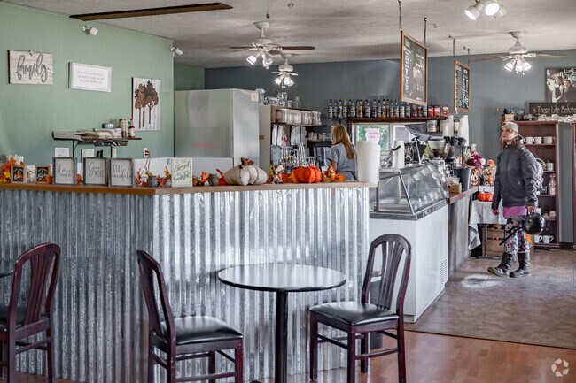 Check out the gift shop while you wait for your coffee at Big Springs Coffee in Svensen.