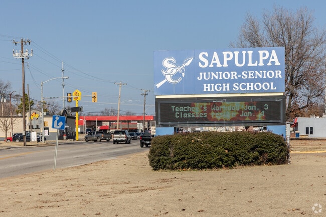 Sapulpa Junior High School shares a campus with Sapulpa High School on the East side of Sapulpa.