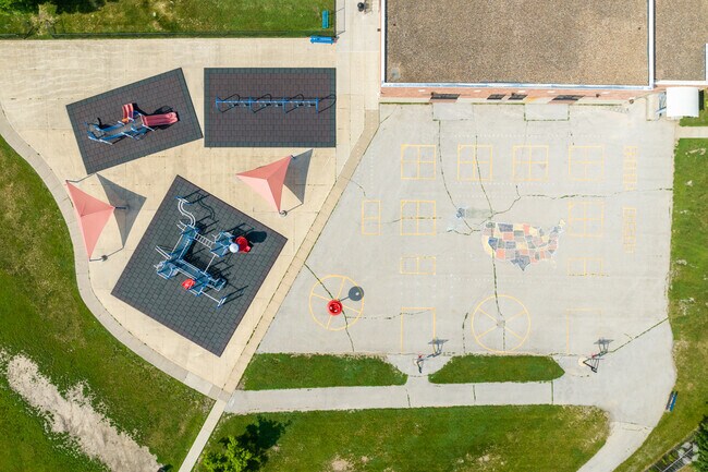 Playgrounds at Karen Acres Elementary School also hav some covered areas to help escape the sun.