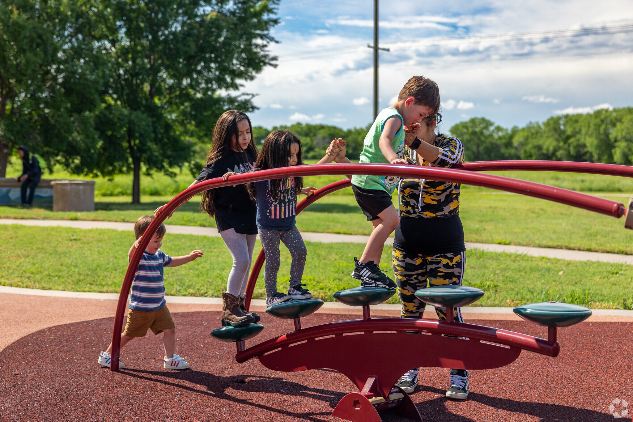 Kids love to climb on the playground at Dr. Glen Dey Park near North Wichita.
