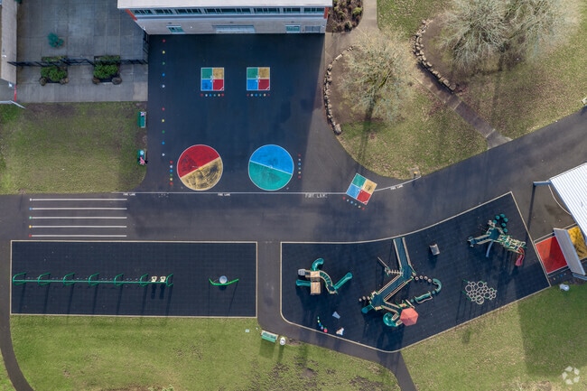Ogden Elementary School has many colorful outdoor play areas in Vancouver, WA.
