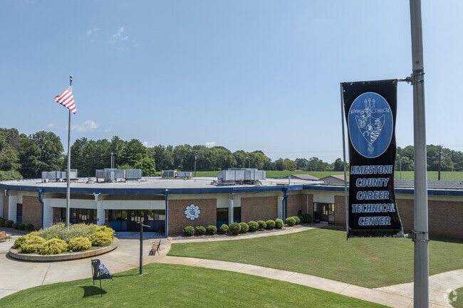 Entrance to Limestone County Career Technical Center in Athens Alabama.