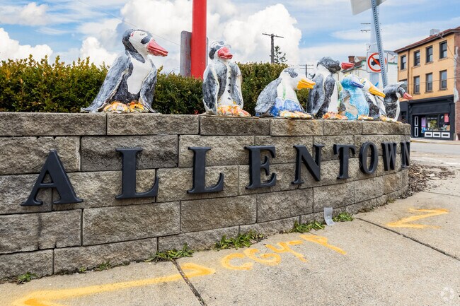 Penguins welcome you to the charming residential section of the Allentown neighborhood.