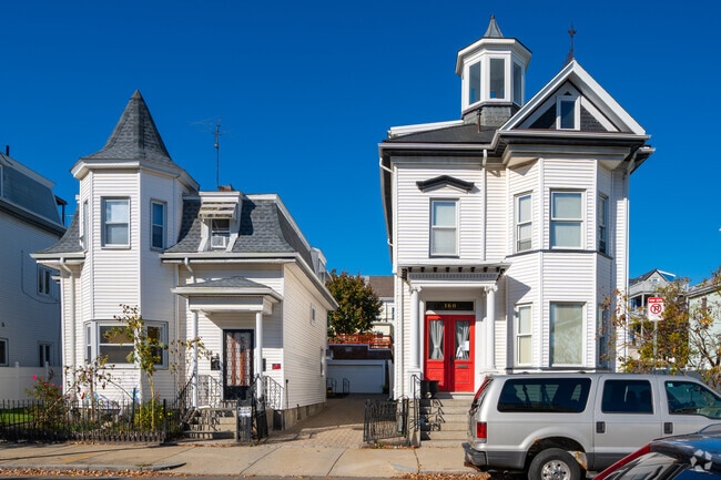 Homes with Victorian influences in Central Maverick Square are a common sight.