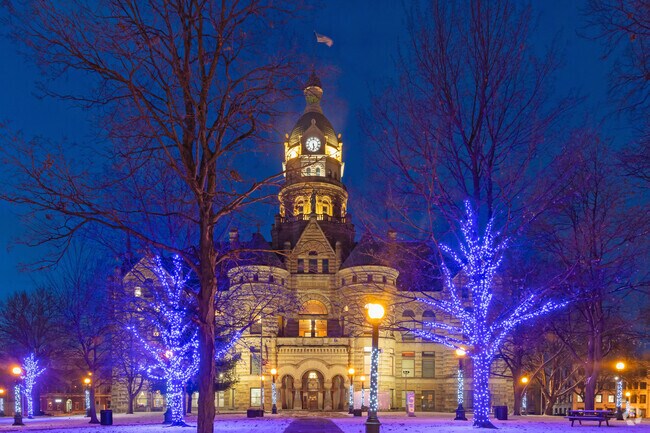 Vibrant Majestic City Hall in the Historic Perkins neighborhood.