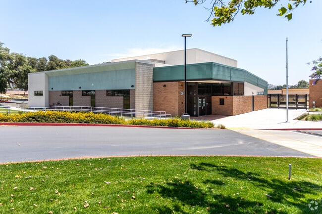 Enter Jurupa Middle School through its welcoming entrance.