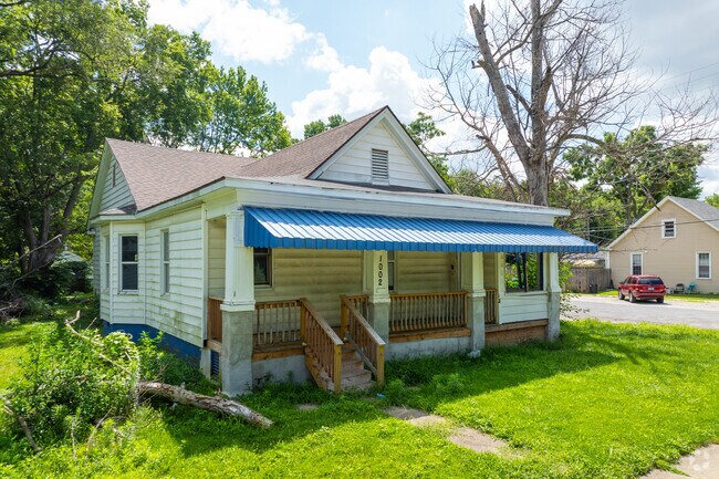 Mature trees line the streets of Pillsbury and shade homes in the area.