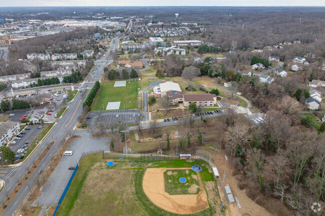 There are many fields around the school for a variety of sports events.