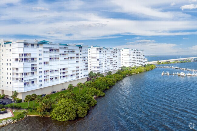 Riverfront condos with scenic views of the Indian River in Mims.