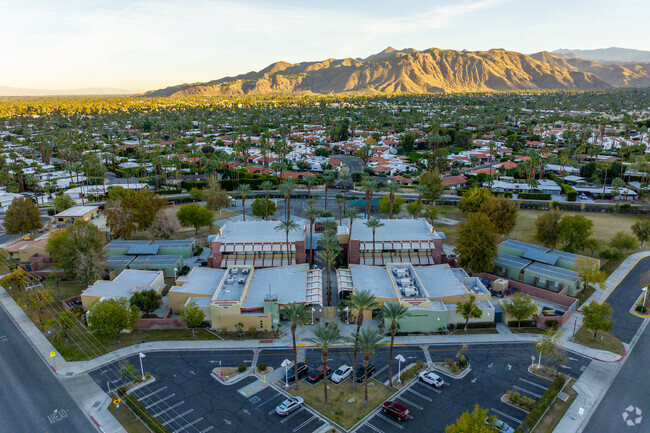 Cahuilla Elementary School offers a sprawling campus when viewed from above.