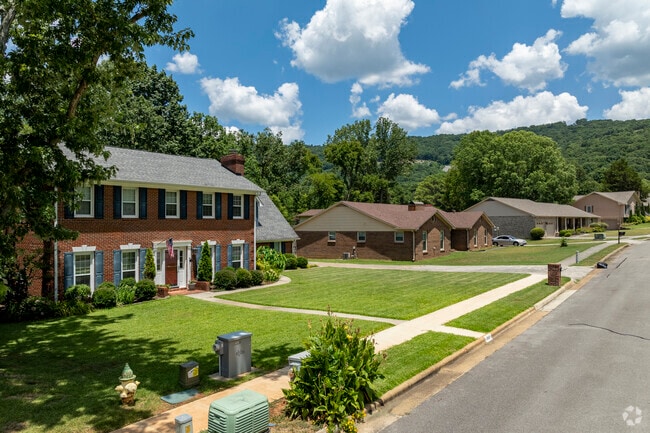 Many of the homes in the Weatherly Heights neighborhood have large front yards.