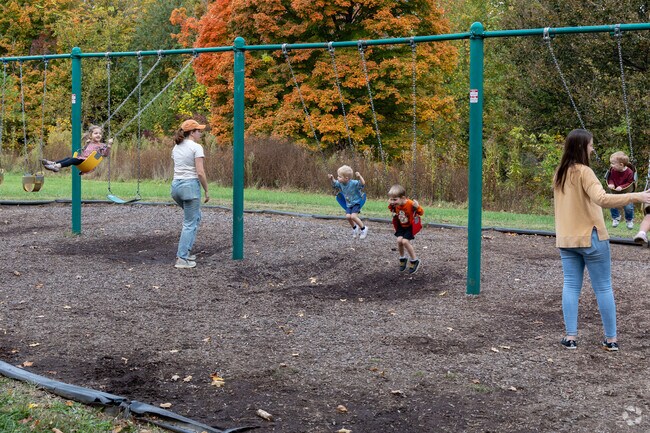 Children love the playgrounds in Cherokee park in Hayfield Dundee.