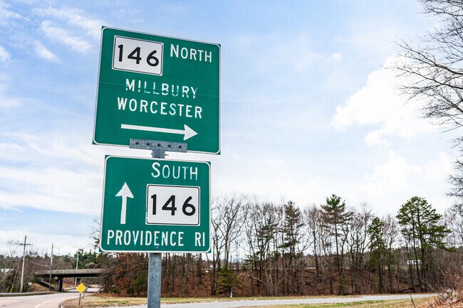 Route 146 is one of the highways that Hopedale sits in between facilitating Worcester commuters.