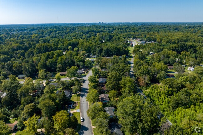 Tree-lined streets in Summit Hills offer shade and a quiet setting.