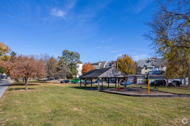 Open space and a playground in the middle of the Northwest York  neighborhood make up Little Jimmy’s Park.